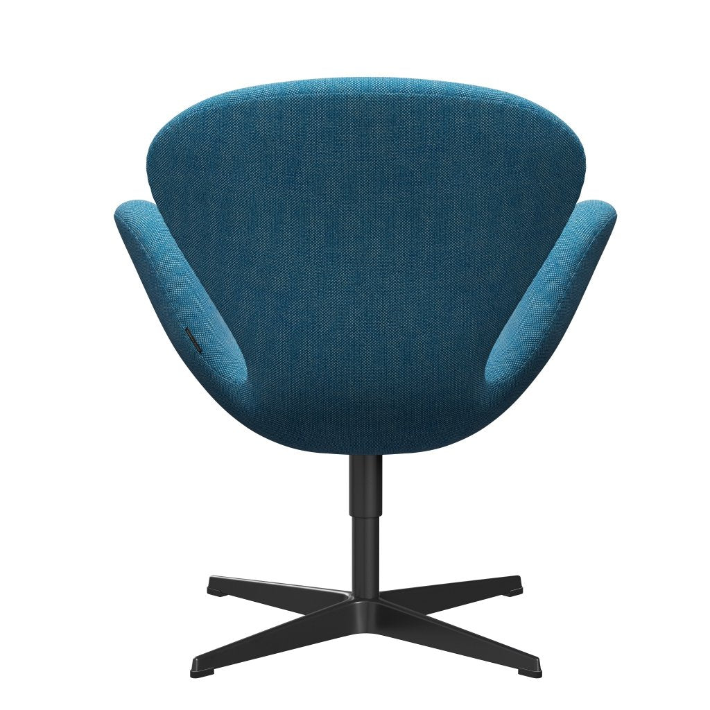 [product_category]-Fritz Hansen Swan Lounge Chair, Black Lacquered/Hallingdal White/Turquoise-Fritz Hansen-3320-HAL840-BLLA-FRI-4