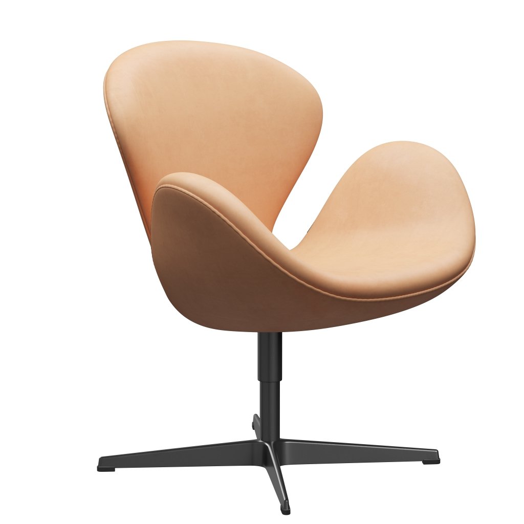 [product_category]-Fritz Hansen Swan Lounge Chair, Black Lacquered/Natural Natural-Fritz Hansen-3320-NATUR-BLLA-FRI-2