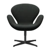 Fritz Hansen Swan™ Lounge Chair, Black Lacquered/Re Wool Black/Natural