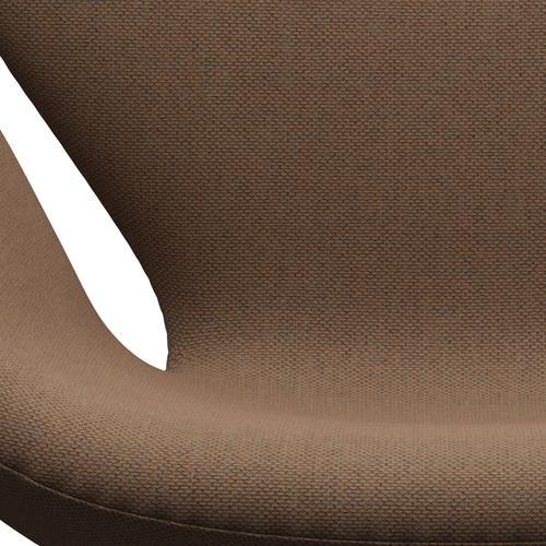 [product_category]-Fritz Hansen Swan Lounge Chair, Black Lacquered/Re Wool Brown/Natural-Fritz Hansen-3320-REW378-BLLA-FRI-6