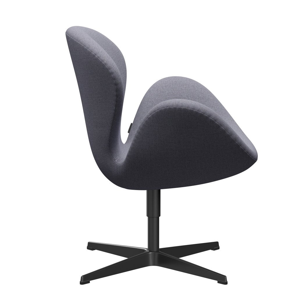 [product_category]-Fritz Hansen Swan Lounge Chair, Black Lacquered/Re Wool Lavender/Natural-Fritz Hansen-3320-REW658-BLLA-FRI-3