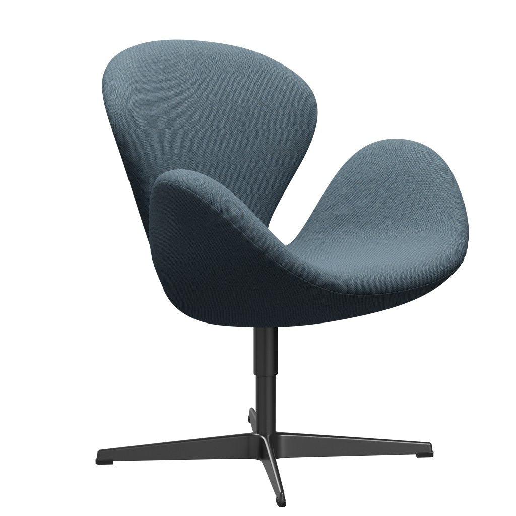 [product_category]-Fritz Hansen Swan Lounge Chair, Black Lacquered/Re Wool Natural/Light Blue-Fritz Hansen-3320-REW768-BLLA-FRI-2