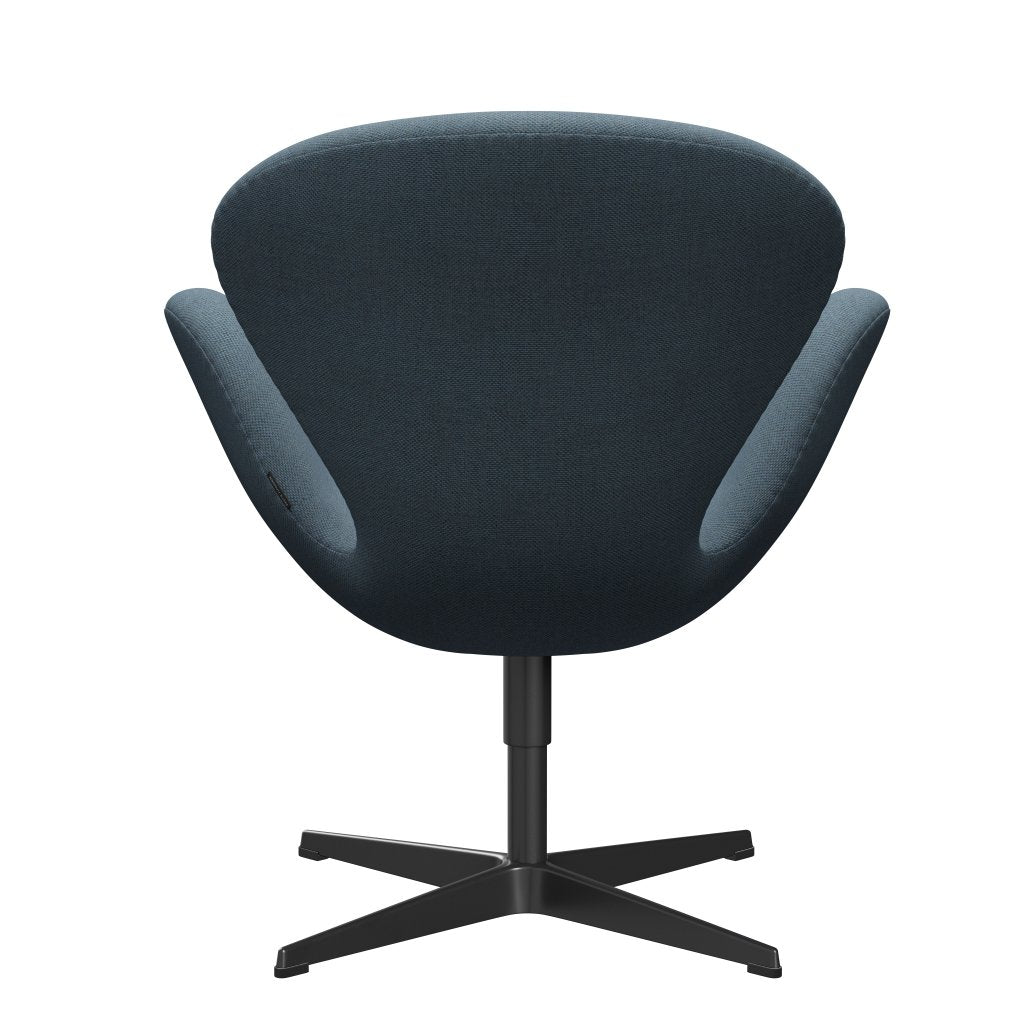 [product_category]-Fritz Hansen Swan Lounge Chair, Black Lacquered/Re Wool Natural/Light Blue-Fritz Hansen-3320-REW768-BLLA-FRI-4