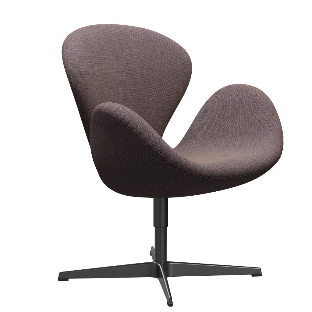 [product_category]-Fritz Hansen Swan Lounge Chair, Black Lacquered/Rime Blue/Orange-Fritz Hansen-3320-RIM731-BLLA-FRI-2