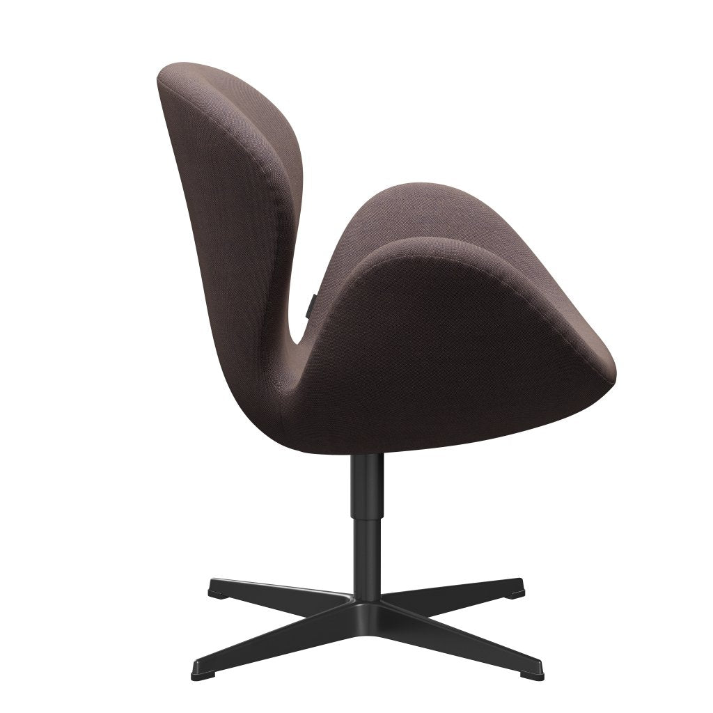 [product_category]-Fritz Hansen Swan Lounge Chair, Black Lacquered/Rime Blue/Orange-Fritz Hansen-3320-RIM731-BLLA-FRI-3