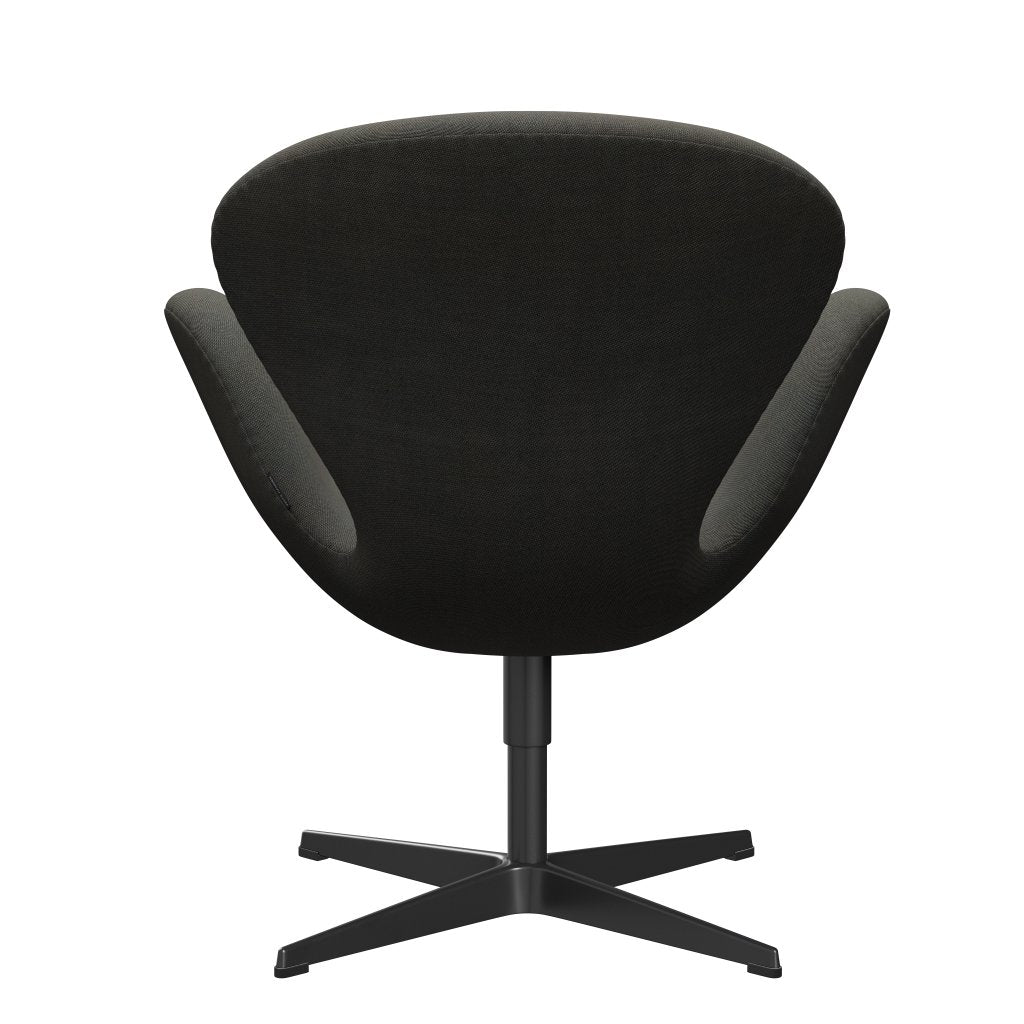 [product_category]-Fritz Hansen Swan Lounge Chair, Black Lacquered/Rime Dark Grey/Khaki-Fritz Hansen-3320-RIM271-BLLA-FRI-4