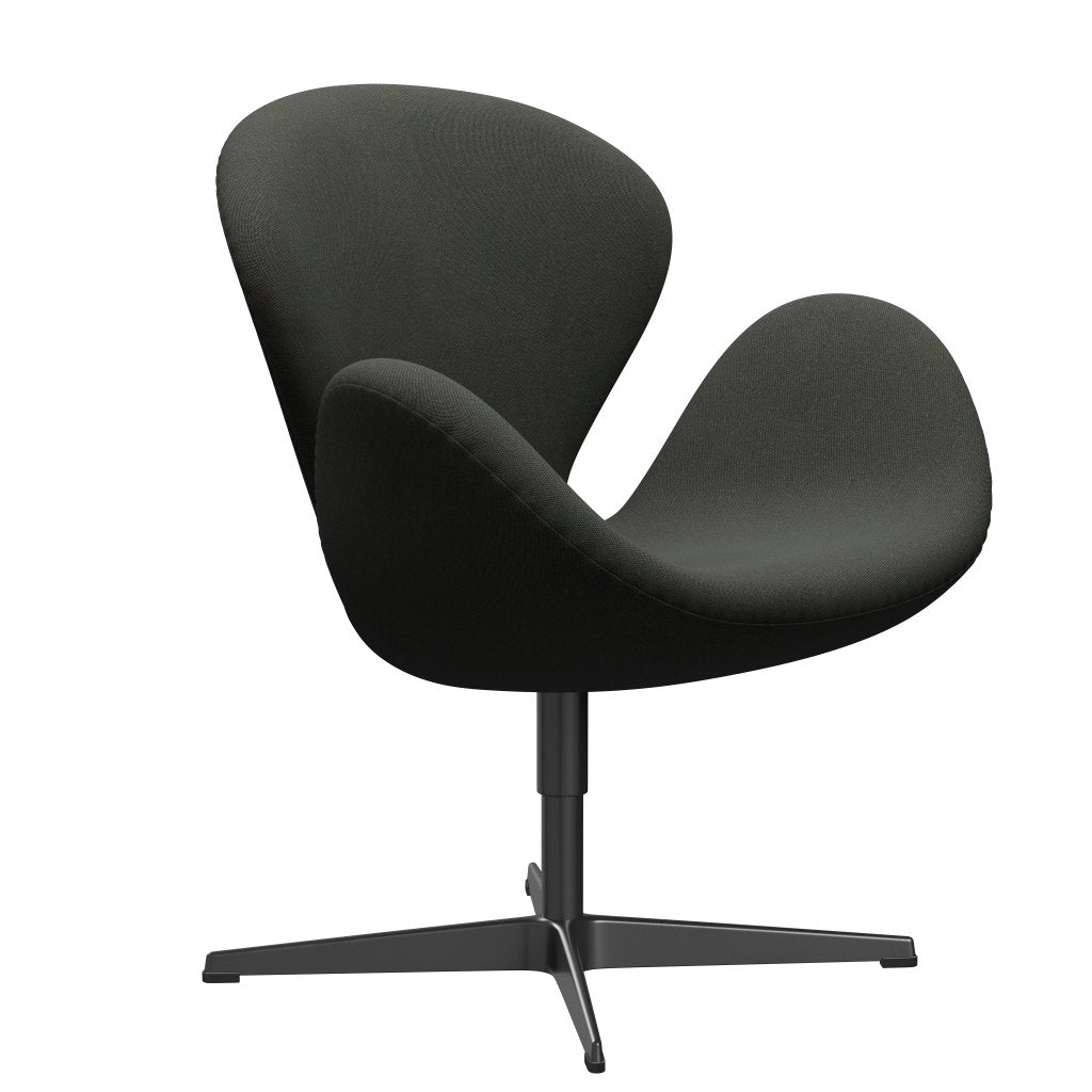 [product_category]-Fritz Hansen Swan Lounge Chair, Black Lacquered/Rime Dark Grey/Khaki/Blue-Fritz Hansen-3320-RIM991-BLLA-FRI-2