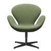 Fritz Hansen Swan™ Lounge Chair, Black Lacquered/Rime Green/White