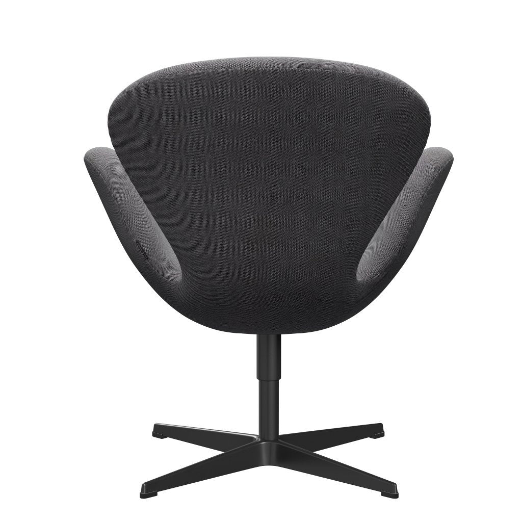 [product_category]-Fritz Hansen Swan Lounge Chair, Black Lacquered/Rime Salt & Pepper-Fritz Hansen-3320-RIM151-BLLA-FRI-4