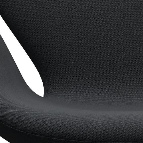 [product_category]-Fritz Hansen Swan Lounge Chair, Black Lacquered/Rims Dark Brown/Grey-Fritz Hansen-3320-RIM791-BLLA-FRI-6