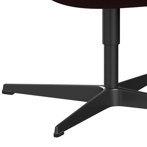 [product_category]-Fritz Hansen Swan Lounge Chair, Black Lacquered/Rims Dark Red/Brown-Fritz Hansen-3320-RIM591-BLLA-FRI-7