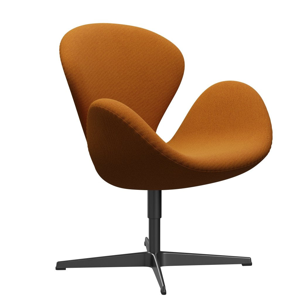 [product_category]-Fritz Hansen Swan Lounge Chair, Black Lacquered/Rims Dark Red/Yellow-Fritz Hansen-3320-RIM451-BLLA-FRI-2