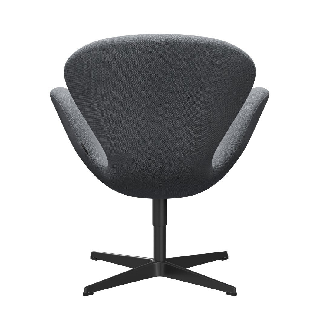 [product_category]-Fritz Hansen Swan Lounge Chair, Black Lacquered/Rims Grey/White-Fritz Hansen-3320-RIM131-BLLA-FRI-4