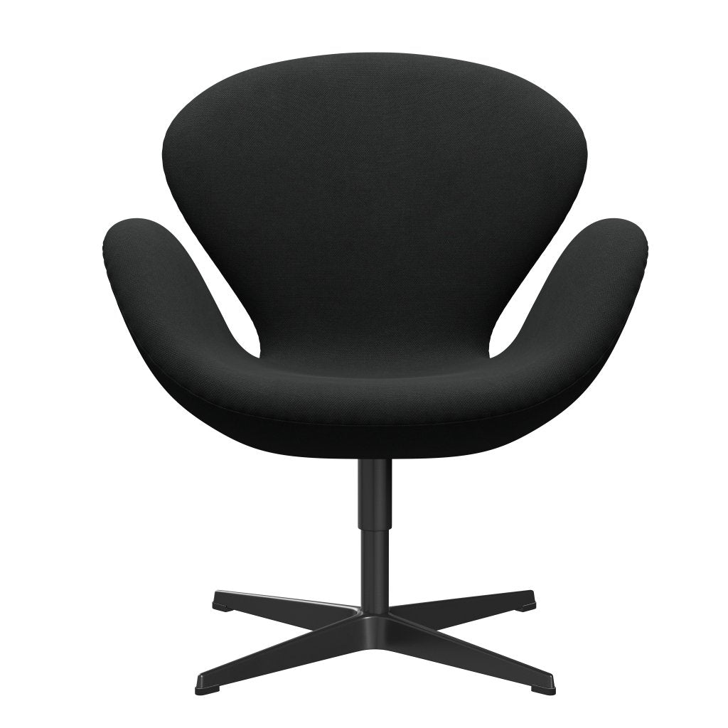[product_category]-Fritz Hansen Swan Lounge Chair, Black Lacquered/Steelcut Dark Brown (380)-Fritz Hansen-3320-STI380-BLLA-FRI-1