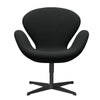  Swan™ Lounge Chair Black Lacquered/Steelcut Dark Brown (380)