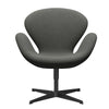  Swan™ Lounge Chair Black Lacquered/Steelcut Grey