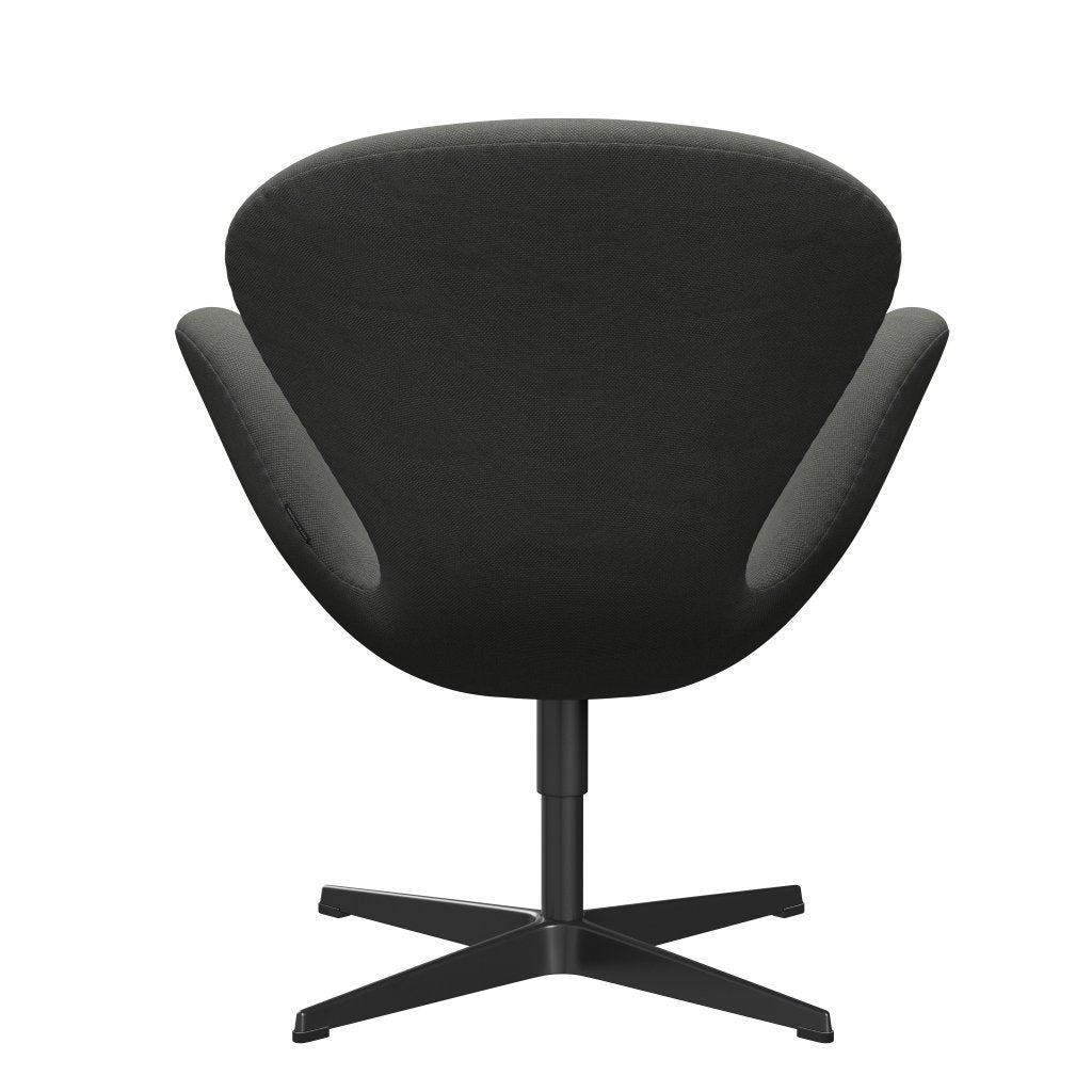 [product_category]-Fritz Hansen Swan Lounge Chair, Black Lacquered/Steelcut Grey-Fritz Hansen-3320-STI160-BLLA-FRI-4