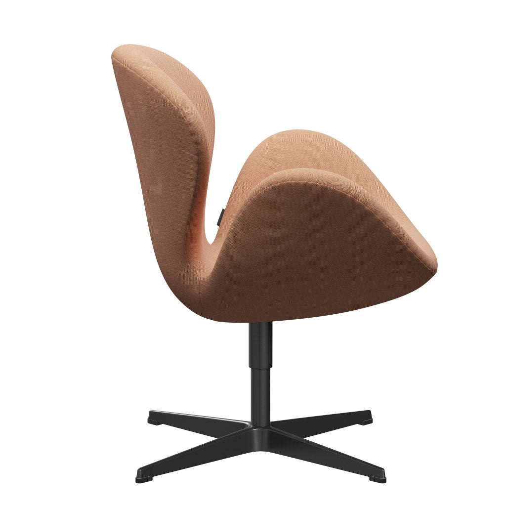 [product_category]-Fritz Hansen Swan Lounge Chair, Black Lacquered/Steelcut Trio Nude-Fritz Hansen-3320-STR506-BLLA-FRI-3