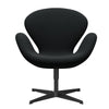 Fritz Hansen Swan™ Lounge Chair, Black Lacquered/Sunniva Black (193)