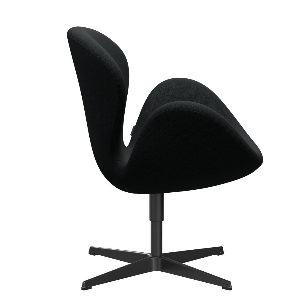 [product_category]-Fritz Hansen Swan Lounge Chair, Black Lacquered/Sunniva Black (193)-Fritz Hansen-3320-SV193-BLLA-FRI-3