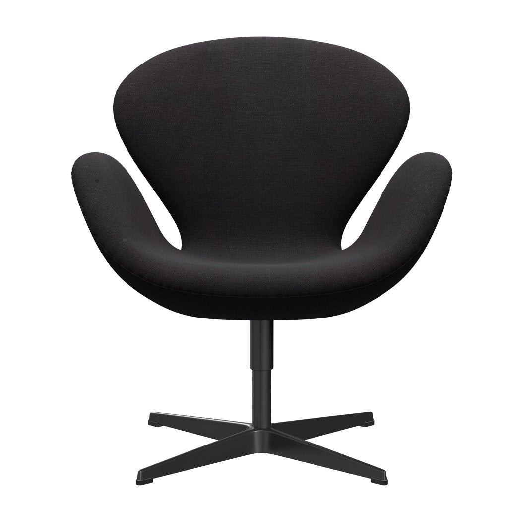[product_category]-Fritz Hansen Swan Lounge Chair, Black Lacquered/Sunniva Black (683)-Fritz Hansen-3320-SV683-BLLA-FRI-1