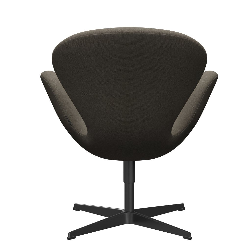 [product_category]-Fritz Hansen Swan Lounge Chair, Black Lacquered/Tonus Dusty Brown-Fritz Hansen-3320-TON613-BLLA-FRI-4