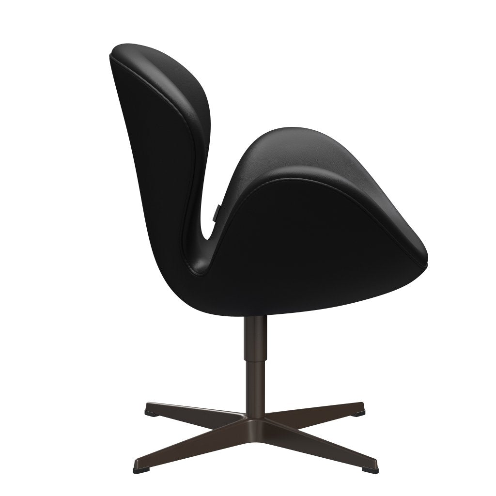 [product_category]-Fritz Hansen Swan Lounge Chair, Brown Bronze/Aura Black-Fritz Hansen-3320-CLBLA-BBBASE-FRI-3