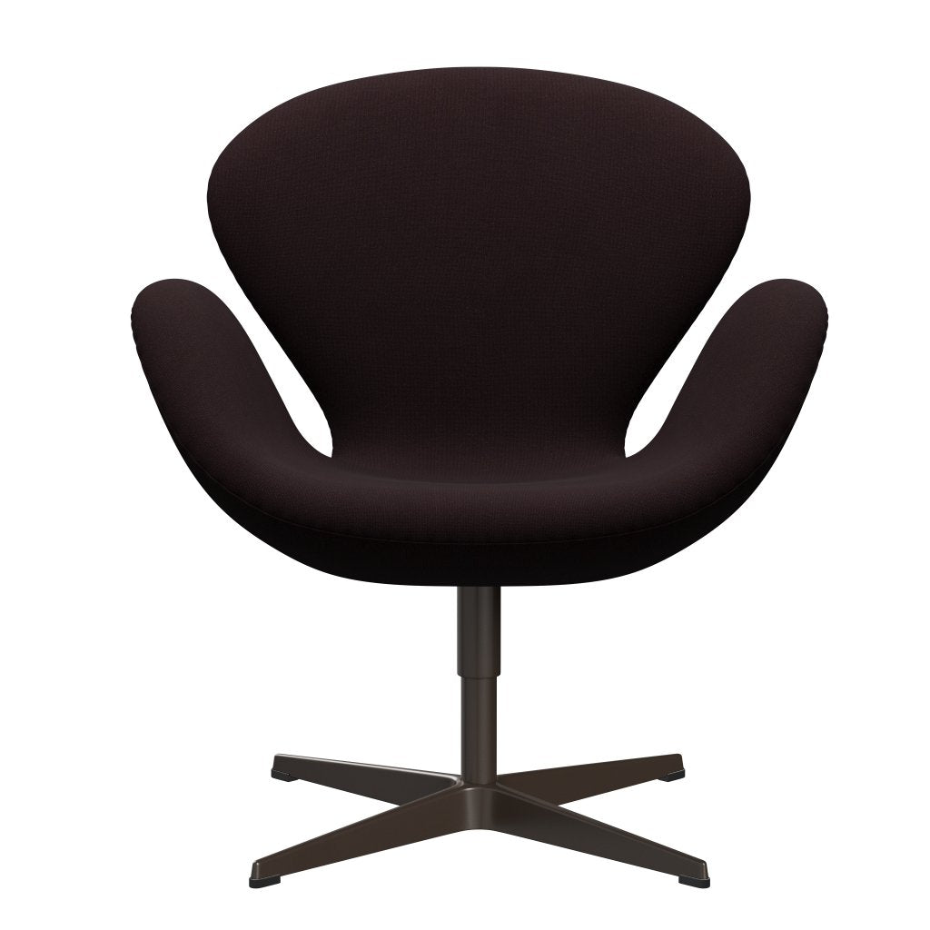 [product_category]-Fritz Hansen Swan Lounge Chair, Brown Bronze/Christianshavn Dark Red Uni-Fritz Hansen-3320-CH1142-BBBASE-FRI-1