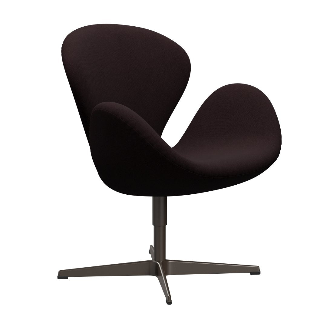 [product_category]-Fritz Hansen Swan Lounge Chair, Brown Bronze/Christianshavn Dark Red Uni-Fritz Hansen-3320-CH1142-BBBASE-FRI-2
