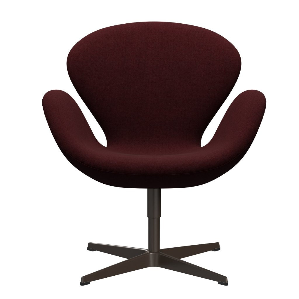 [product_category]-Fritz Hansen Swan Lounge Chair, Brown Bronze/Christianshavn Red-Fritz Hansen-3320-CH1141-BBBASE-FRI-1