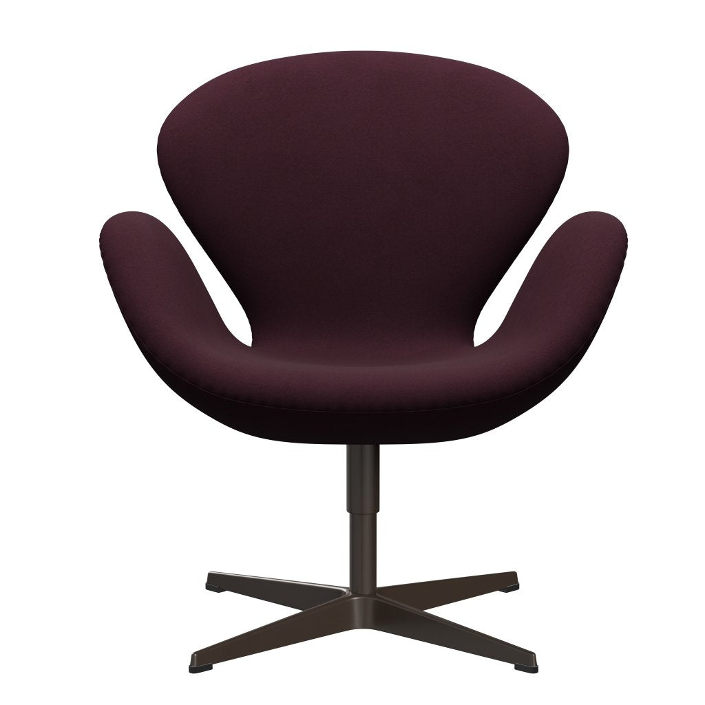 [product_category]-Fritz Hansen Swan Lounge Chair, Brown Bronze/Comfort Light Bordeaux-Fritz Hansen-3320-C01163-BBBASE-FRI-1