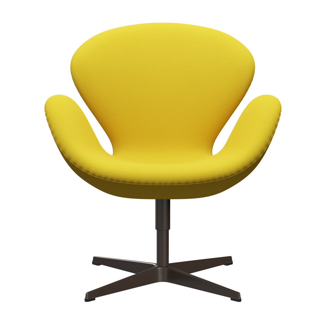 [product_category]-Fritz Hansen Swan Lounge Chair, Brown Bronze/Comfort Yellow (62003)-Fritz Hansen-3320-C62003-BBBASE-FRI-1