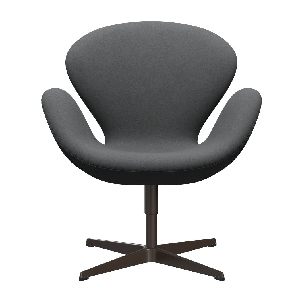 [product_category]-Fritz Hansen Swan Lounge Chair, Brown Bronze/Divina Dark Grey-Fritz Hansen-3320-DIV173-BBBASE-FRI-1