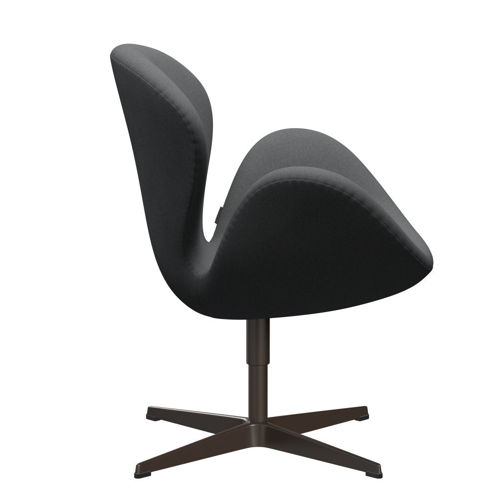 [product_category]-Fritz Hansen Swan Lounge Chair, Brown Bronze/Divina Dark Grey-Fritz Hansen-3320-DIV173-BBBASE-FRI-3
