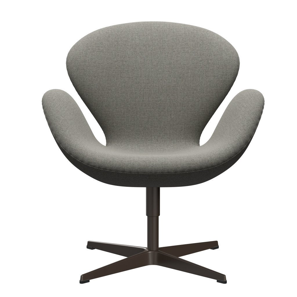 [product_category]-Fritz Hansen Swan Lounge Chair, Brown Bronze/Re Wool Grey White/Uni-Fritz Hansen-3320-REW128-BBBASE-FRI-1
