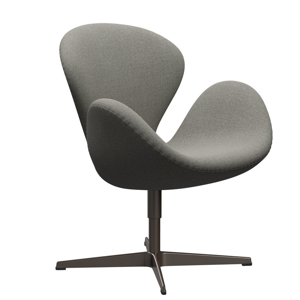 [product_category]-Fritz Hansen Swan Lounge Chair, Brown Bronze/Re Wool Grey White/Uni-Fritz Hansen-3320-REW128-BBBASE-FRI-2
