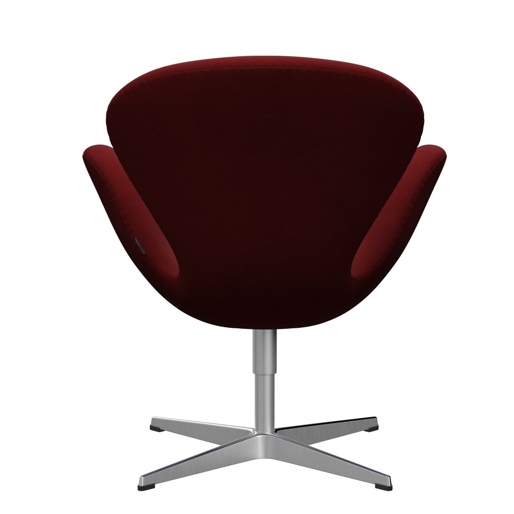 [product_category]-Fritz Hansen Swan Lounge Chair, Satin Brushed Aluminium/Comfort Dark Red (01153)-Fritz Hansen-3320-C01153-SPAL-FRI-4