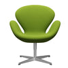  Swan™ Lounge Chair Satin Brushed Aluminium/Comfort Green (68011)