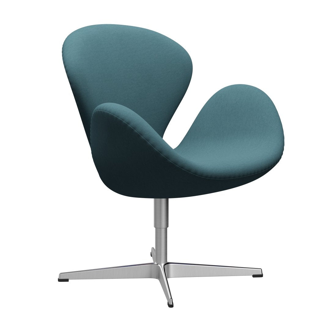 [product_category]-Fritz Hansen Swan Lounge Chair, Satin Brushed Aluminium/Comfort Light Grey/Blue-Fritz Hansen-3320-C00034-SPAL-FRI-2