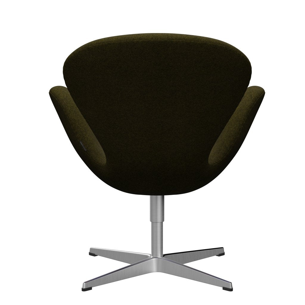 [product_category]-Fritz Hansen Swan Lounge Chair, Satin Brushed Aluminium/Divina Melange Olive Dark-Fritz Hansen-3320-DIM471-SPAL-FRI-4