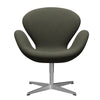  Swan™ Lounge Chair Satin Brushed Aluminium/Divina Military Green