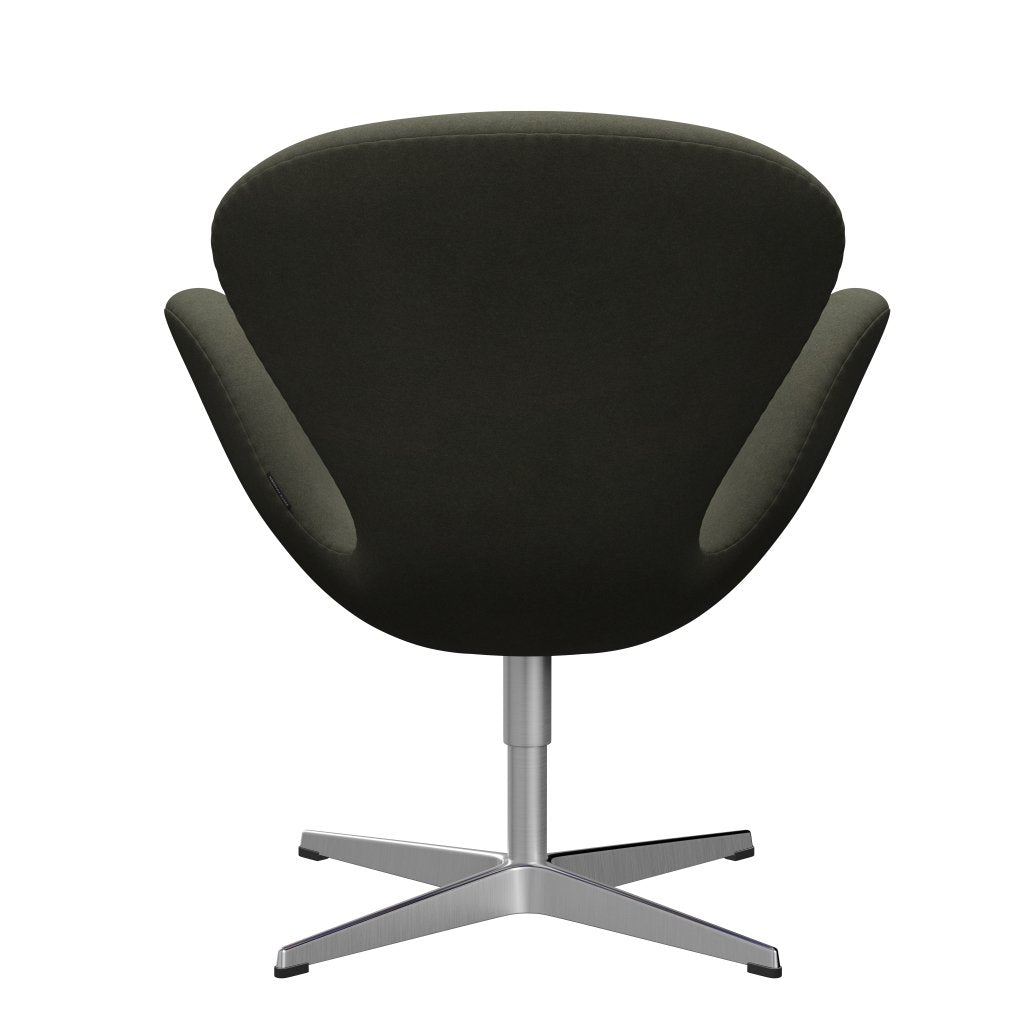 [product_category]-Fritz Hansen Swan Lounge Chair, Satin Brushed Aluminium/Divina Military Green-Fritz Hansen-3320-DIV944-SPAL-FRI-4