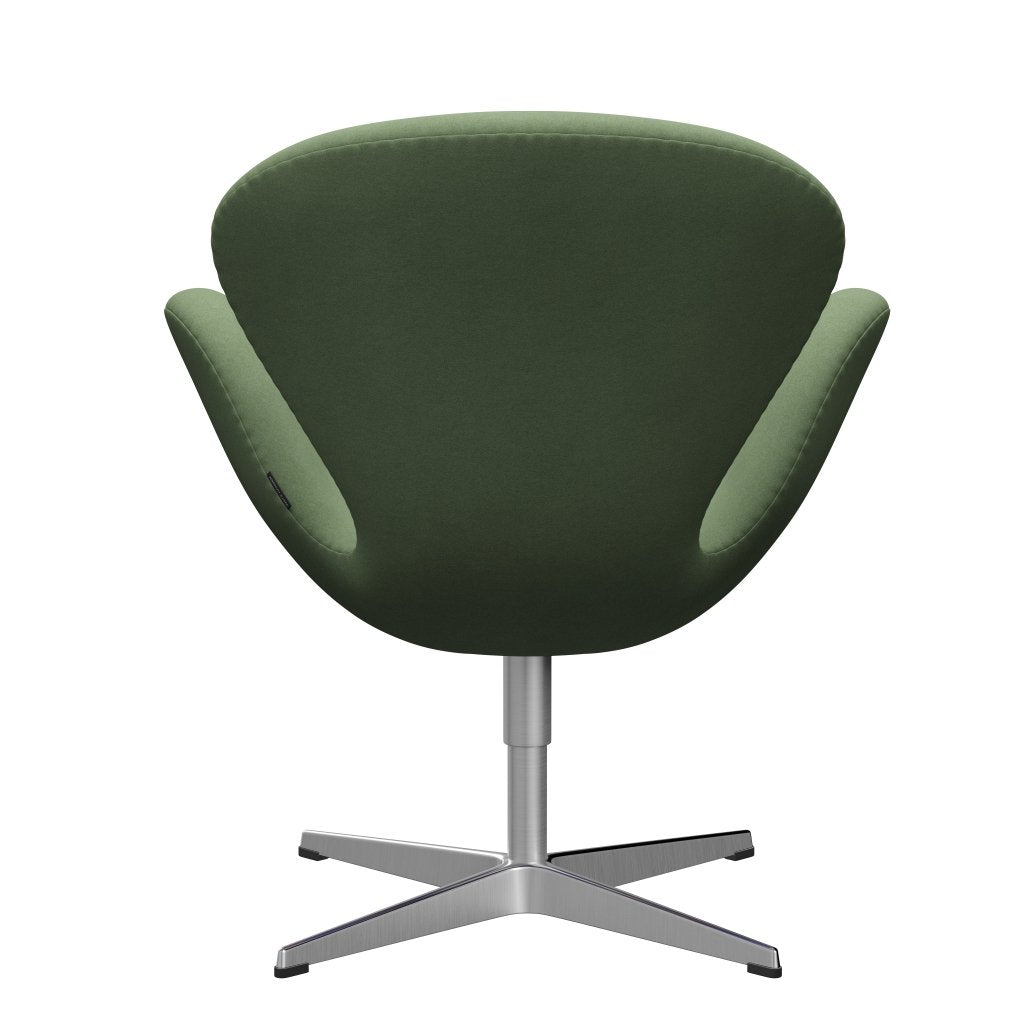 [product_category]-Fritz Hansen Swan Lounge Chair, Satin Brushed Aluminium/Divina Olive Green-Fritz Hansen-3320-DIV856-SPAL-FRI-4
