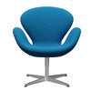  Swan™ Lounge Chair Satin Brushed Aluminium/Divina Turquoise