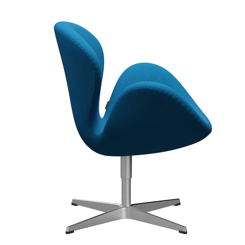 [product_category]-Fritz Hansen Swan Lounge Chair, Satin Brushed Aluminium/Divina Turquoise-Fritz Hansen-3320-DIV826-SPAL-FRI-3