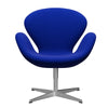  Swan™ Lounge Chair Satin Brushed Aluminium/Fame Blue