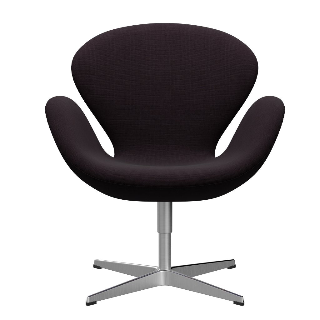 [product_category]-Fritz Hansen Swan Lounge Chair, Satin Brushed Aluminium/Fame Brown (61108)-Fritz Hansen-3320-F61108-SPAL-FRI-1