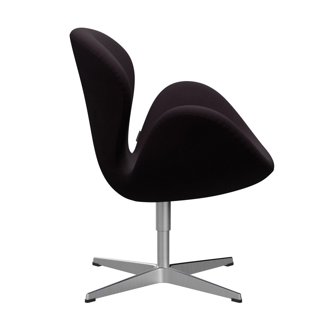[product_category]-Fritz Hansen Swan Lounge Chair, Satin Brushed Aluminium/Fame Brown (61108)-Fritz Hansen-3320-F61108-SPAL-FRI-3