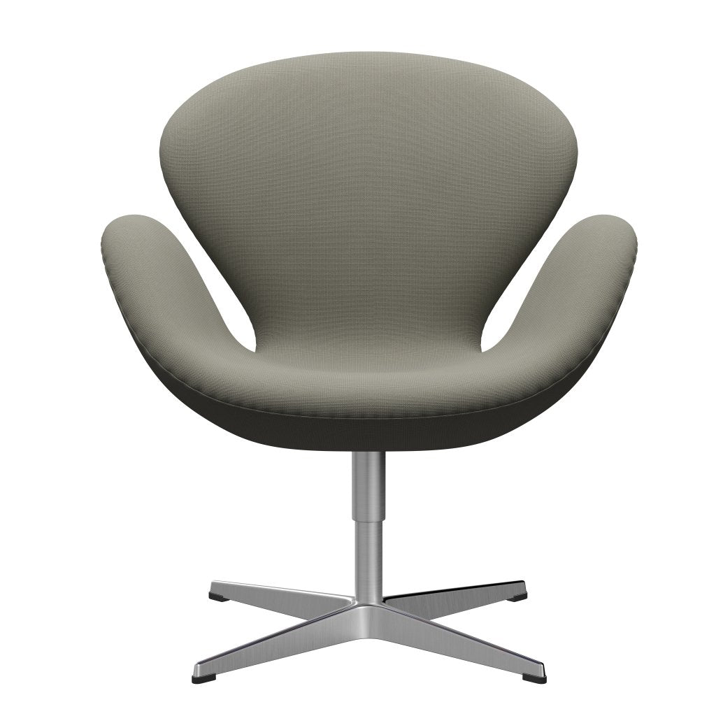[product_category]-Fritz Hansen Swan Lounge Chair, Satin Brushed Aluminium/Fame Grey (61136)-Fritz Hansen-3320-F61136-SPAL-FRI-1