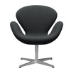  Swan™ Lounge Chair Satin Brushed Aluminium/Fiord Dark Grey Multicoloured